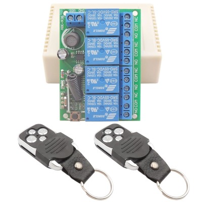 DieseRC 12V 24V 4-Kanal-Funkrelais-Fernbedienungsschalter DC 6-30V 433Mhz RF ...