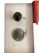925 Sterling Blk Onyx Ring Size 8
