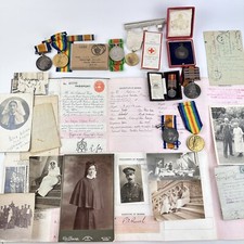 WW1 & WW2 Medals Nurse Elsie Nelson & Husbands Edgar Smith Boar War & WW1 Medals
