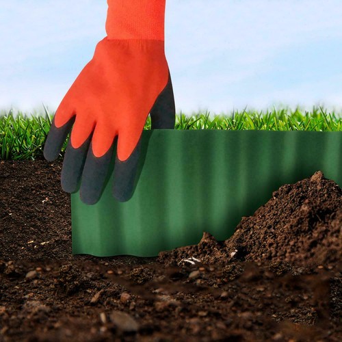 Neu Grüner Gartenrasen Grasweg Randkante Randzaun Mauer Einfahrt Rolle - Bild 3 von 4