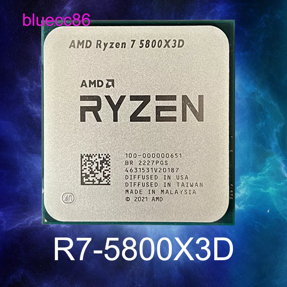 AMD Ryzen 7 5800X3D AM4 CPU Processor 3.4GHz 8Core 16Thr 105W R7