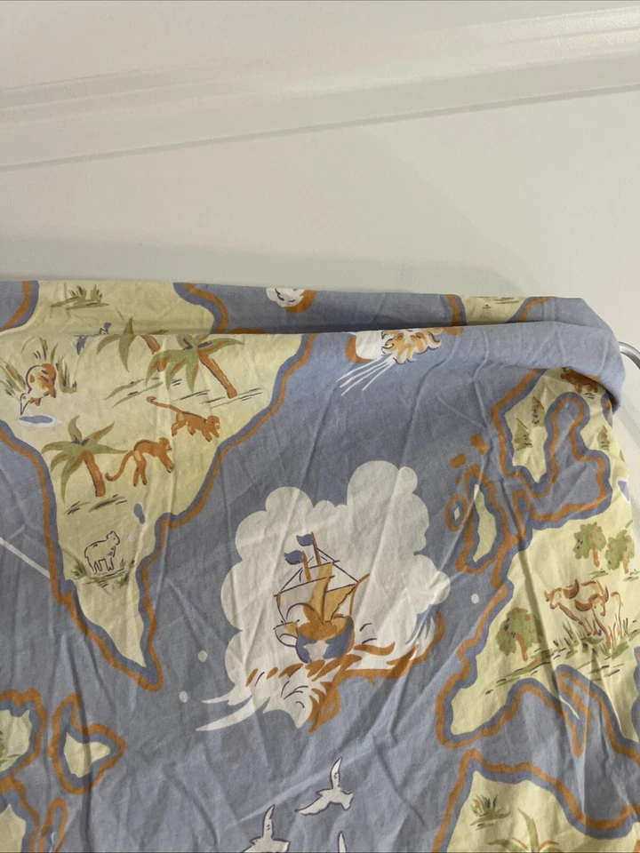 Pottery Barn 儿童探险地图动物被套双码 — 第 2/4 张图片