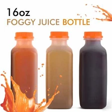 16oz Empty Plastic Juice Bottles with Tamper Evident Caps Freezer Safe BPA FREE
