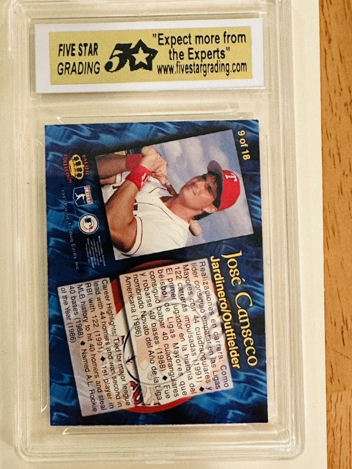 Tarjeta Pacific Collection National Packtime 1995 9 de 18 JOSE CANSECO Foto 4 de 4