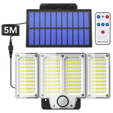 280 LED Solar Street Light Motion Sensor Outdoor Garden Wall Security Flood Lamp