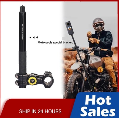 Motorcycle Panoramic Monopod Invisible Selfie Stick Mount For GoPro Insta360 Cam