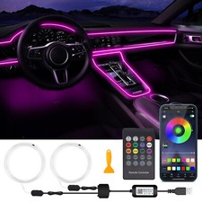2 in 1 Innenraum Auto LED Streifen Lichter 4M USB Neon EL RGB Innendekoration.