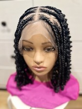 Braided Wig, Knotless Braids, 14 Inches. Made On A Full Lace Wig With Baby Hair