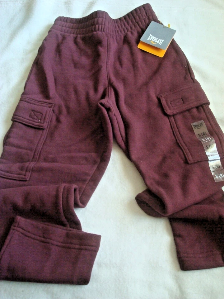 Boys Sweatpants  Wine  Lot of 2 Size 8 Everlast New Free USA Shipping - Image 2 of 3