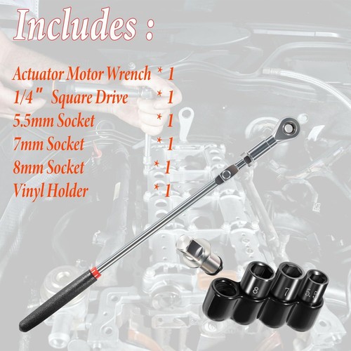 Juego de herramientas de llave de motor de actuador 64180 incluye enchufes y adaptador de accionamiento cuadrado de 1/4" - Imagen 8 de 9