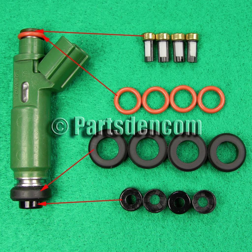 FUEL INJECTOR SERVICE KIT FITS TOYOTA COROLLA ZZE122 1ZZFE 1.8L 0107