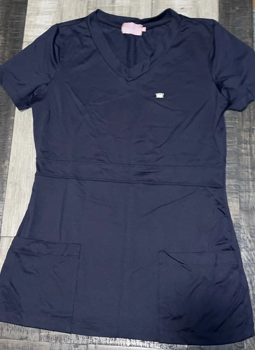 Dra Cherie Fashion Lab Black Scrub Top Women s Medium Excellent