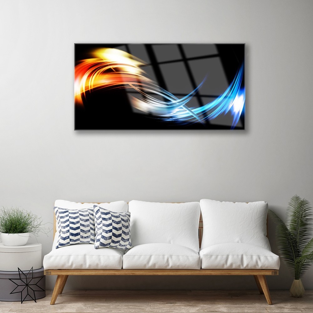 Tableau Plexiglas Impression 100x50 Art Abstrait Finition Brillant Miroir - 2