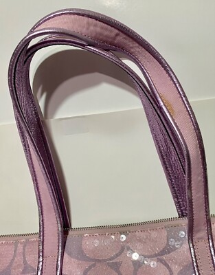 Coach Pink Sequin Poppy Purse / Tote Bag ~ Sparkly Bling | eBay