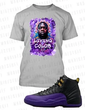 Biggie In Living Color Tee Shirt J12 Black Purple Men's Big Tall Small Sport T