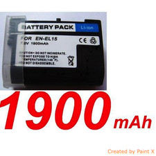 ★★★ "1900mA" BATTERIE Lithium ion ★ NIKON D610 D7200 D810 D750 ENEL15  EN-EL15