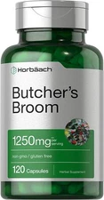 Butchers Broom Capsules 1250mg | 120 Count | Non-GMO, Gluten Free | by Horbaach