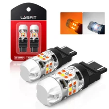 2X 4257 LED Front Turn Signal DRL Parking Bulb Switchback Canbus No Hyper Flash