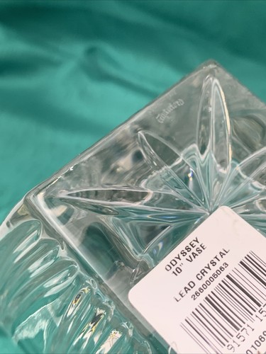 Waterford Crystal Odyssey Square Vase Marquis Clear Cut 10 in tall - Picture 23 of 24