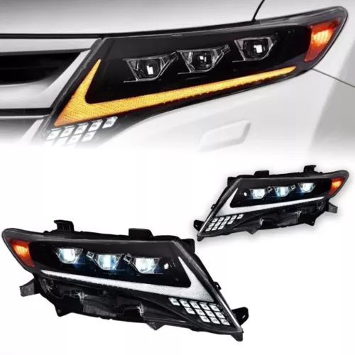 Fits Toyota Venza 2009-2016 LED Headlights Headlamps Projector DRL Black Housing - Picture 6 of 18