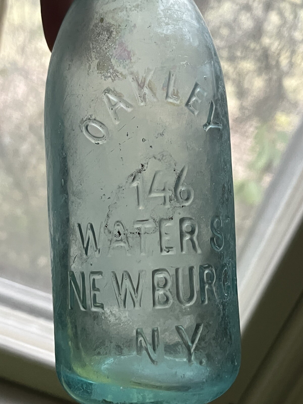 Vintage/Antique OAKLEY 146 WATERS St, NEWBURGH, NY Glass Stopper