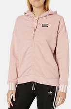 adidas Originals Women's Pink Spirit Rouged Hoodie Sweatshirt Large