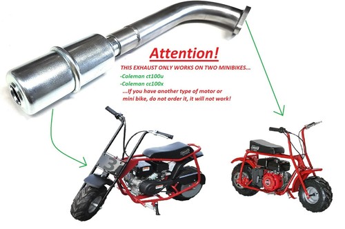 Auspuff mit Schalldämpfer nur für: Coleman ct100u oder Coleman cc100x Mini Bike. - Bild 3 von 7