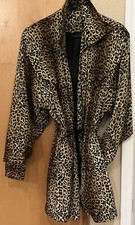 Sexy Leopard Print Zip Up Coat/ Dress, Vintage,  30 Yrs Old Worn Once