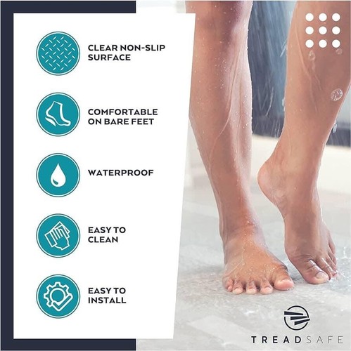 TreadSafe 32” x 4” Anti Slip Stair Tape Pre-Cut Adhesive Strip White Pack Of 15 - Picture 18 of 23