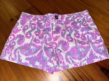 Lilly Pulitzer Girl's Mini Callahan Short Amethyst Beach Bather Flamingo Ikat 14
