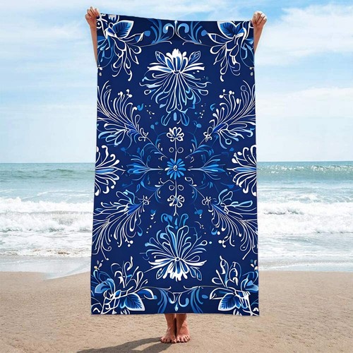 Tie Dye Spirals Diamonds Large Surf Pool Swim Beach Towel Holiday Birthday Gift - Picture 6 of 21