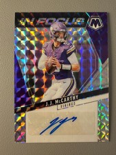 2025 Mosaic - J.J. McCarthy In Focus Autograph Silver Mosaic Prizm