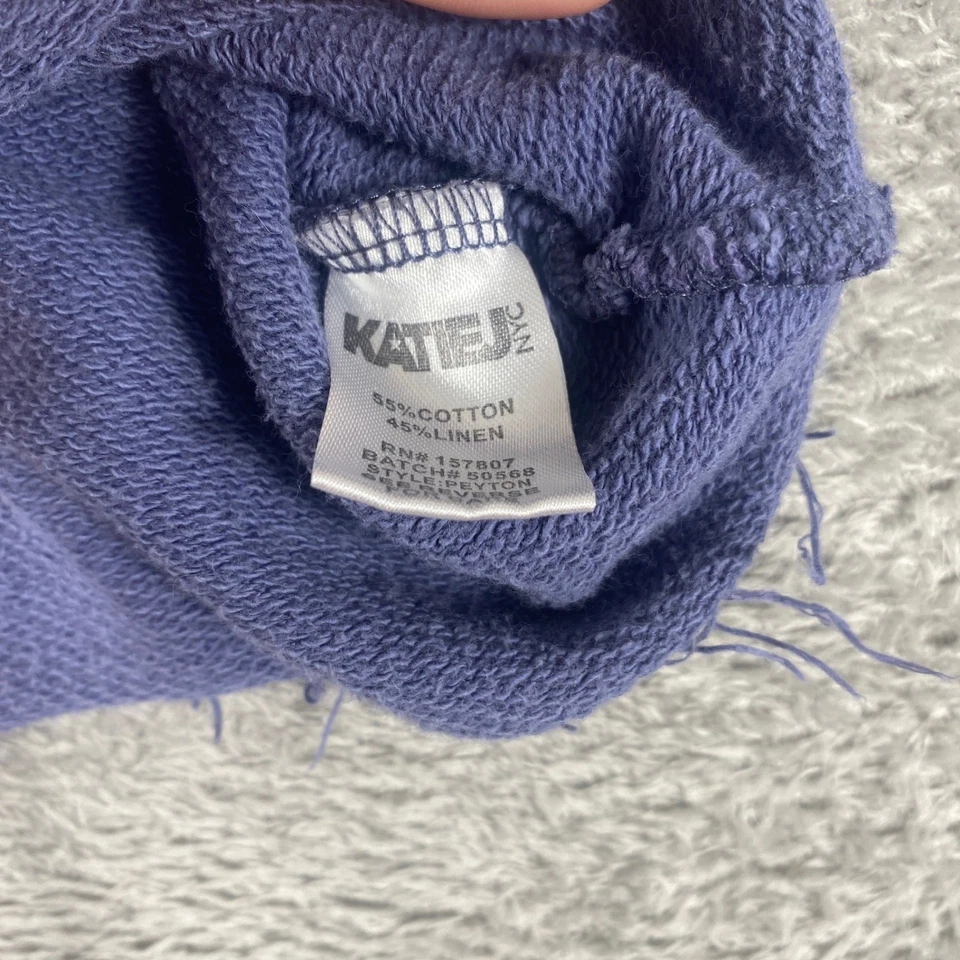 Sudadera con Capucha Recortada Y2K Katie J NYC Juniors Pequeña Púrpura Preppy Cremallera Manga Larga Foto 4 de 4