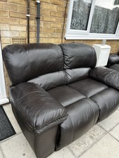 Luxury Black Leather 2-Seater Recliner Sofa – Oak Furniture Land