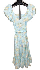 LoveShackFancy x Target Estelle Floral Puff Sleeve Midi Dress Cottagecore Sz 8