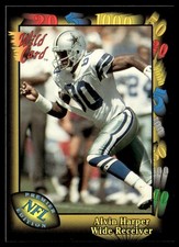 1991 Wild Card Alvin Harper Rookie Dallas Cowboys #81. rookie card picture