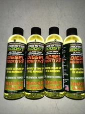 4 Pack Liquid Performance Monster Boost Diesel Additive 4oz Bottles