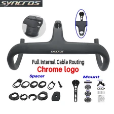 Road Bike Drop Bar Carbon Internal Cable Integrated Handlebar with Spacers