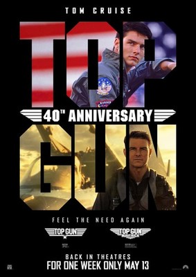 Top Gun Maverick Original DS Filmplakat ReRelease 40. Jubiläum 2026 Neu