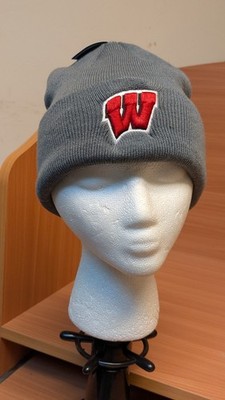 Top Of The World Wisconsin Badgers Gray Cuffed Knit Hat. New With Tags. OSFA