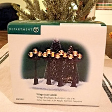 Dept. 56 TESTED "Village Boulevard Lampposts" Accessories Set 52627