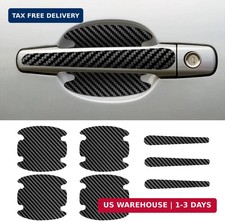 8PCS Car Door Handle Scratch Protectors, Carbon Fiber Car Door Handle Bowl Stick