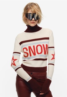 Perfect Moment H&M Intarsien-Strick Wollpullover Schnee - Gr. S
