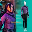 Female Hawkeye Kate Bishop Cosplay Costume Outfits Women Coat Halloween Uniform