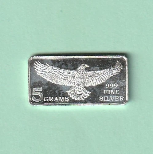 Monarch Precious Metals 5 Gram Eagle 0.999 Fine Silver Bar