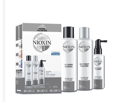 Nioxin Full-Size System 1 Kit for light thinning hair to increase hair vitality