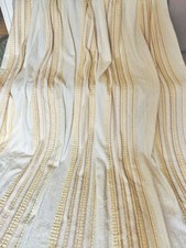 HUGE MCM SCANDI STYLE OPEN WEAVE TEXTURED CURTAINS  2.15m L x 2.3m W Retro c1970