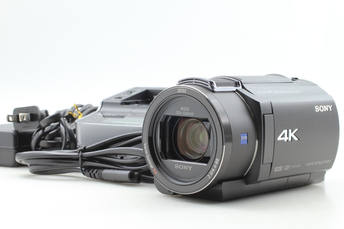 【美品】SONY FDR-AX45 Sony 4K Camcorder Handycam FDR-AX45 Black 64GB internal