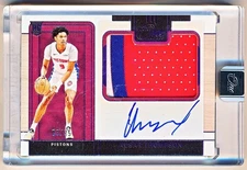 2023-24 Panini One & One Ausar Thompson Purple Patch Auto Rc #PRJ-AUT (06/35)