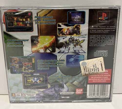DIGIMON DIGITAL CARD BATTLE SONY PS1 NEW FACTORY SEALED PAL 2001 * AS PHOTO - Picture 2 of 15